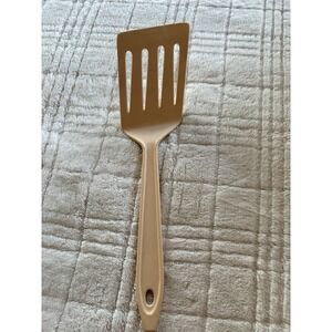 Vintage Hutzler Lopol No. 717 Slotted Turner Spatula Mustard Ivory Melamine